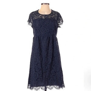 Jessica Simpson Navy Lace Overlay Cocktail Dress Size S Small